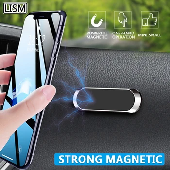 Universalus Automobilinis Telefono Stovas Magnetinio LISM prietaisų Skydelio Mini Juostelės Formos Stander Mobiliojo Telefono Metalo Magnetas GPS Automobilių tvirtinimas prie Sienos