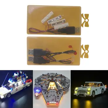 Universalus LED Šviesos Rinkinys Lego Žaislų Plytų Baras-tipo Lempos Apvalios Lempos 2 Pasirinkimą Automobilių Plytų Komplektas LED Apšvietimo Rinkinys