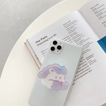 Universalus mielas ins bear rabbit Nereguliarus sulankstomas stovas laikiklis plečia mobiliojo telefono laikiklis iPhone Redmi Huawei 