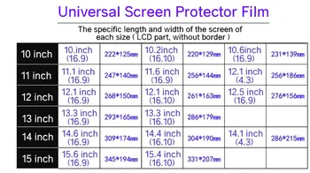 Universalus pirštų Atspaudų Matinis LCD Screen Protector Filmas Planšetinį kompiuterį Nešiojamąjį kompiuterį 11.6