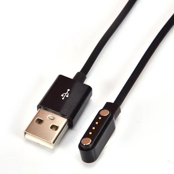 Universalus Smart Žiūrėti Smart Rankogaliai Įkrovimo Linijos Laidas 2-pin 4mm USB Uosto Avarinių Įkrovikliai