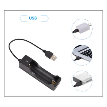 Universalus USB Baterija, kroviklio adapteris, 3.7 V 500mAh 18650 Akumuliatorius USB Įkroviklio 18650 Li-ion