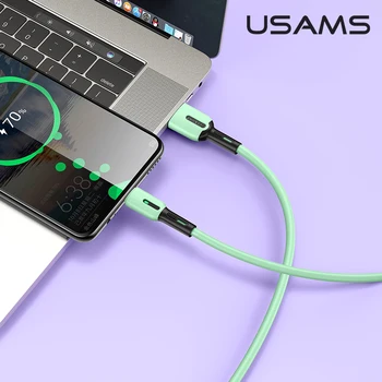 USAMS Usb Kabelis, C Žaibo Laidas Iphone Usb Kabelį, Tipas C Xiaomi Redmi 9 