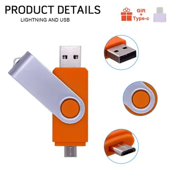 USB 2.0 Flash Drive Išmaniųjų Telefonų OTG 4GB 8GB 16GB 32GB 64GB Pendrive 3 1. Usb Flash Drive, Memory Stick (Virš 10vnt Nemokama Logo)