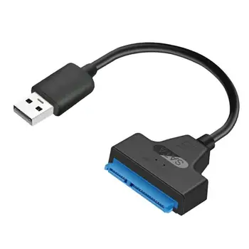 USB 2.0 prie SATA 22Pin Adapteris Varinės Vielos Core ir ABS Kabelį HDD SSD Išorinį Kietąjį Diską Keitiklį Vielos Taikyti 2.5 colio SSD
