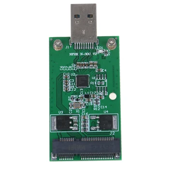 USB 3.0 PCIE mSATA Išorės SSD PCBA Conveter Adapterio plokštę mSATA SSD USB 3.0 Adapteris MSATA SU USB 3.0 Kompiuterių Priedai