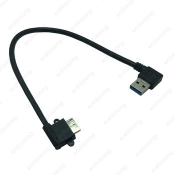 USB 3.0 Tipo 90 Laipsnių UP&Down&Kairėje ir Dešinėje Kampu į Micro B Male Kabelio 