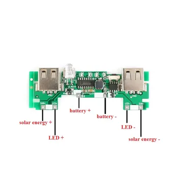 USB 5V 2A Mobiliojo Galia Banko Kroviklio Modulis Ličio Li-ion 18650 Akumuliatoriaus Įkrovimo Valdybos LED Indikatorius Nauja Versija