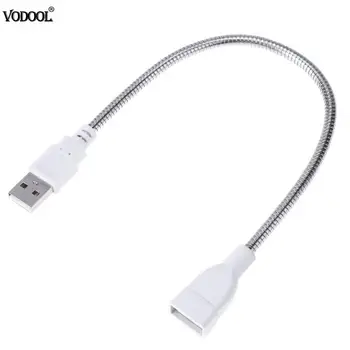 USB Adapterio Kabelis Vyrų ir Moterų Pratęsimo Kabelis, LED Šviesos Adapterio Kabelį Metalinės Žarnos Nešiojamų Notebook Maitinimo šaltinis