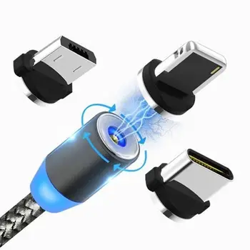 USB C Magnetinio Kabelis Greitai įkrauti 3A Micro USB C Tipo 360 Magnetas Greitas Įkroviklis iPhone Samsung 