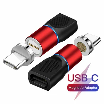 USB C su USB C Tipo Magnetinių Įkrovimo Adapteris C Tipo Moterų vyrams Konverteris Tipas-C Duomenų Perdavimo Kabelis, Mikro USB Jungtis