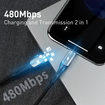 Usb c tipo žaibo kabelis PD greito įkrovimo iPhone 11 pro xs max xr 8 7 6s plius 5se ipad kroviklis 18W 50cm 1m 2m trumpas