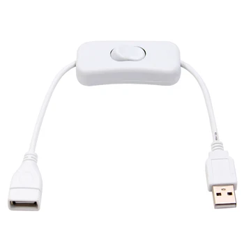USB Kabelis su Jungikliu ON/OFF, Kabelio Pratęsimas Perjungti USB LED Lempa 28cm USB Maitinimo Linijos Patvarus KARŠTO PARDAVIMO Adapteris TSLM1