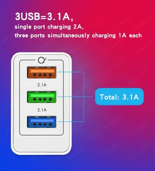 USB Telefono Įkroviklis Greitai Įkrauti 3.0 4.0 Universalus Greito Įkrovimo Adapteris, Įkrovikliai, 