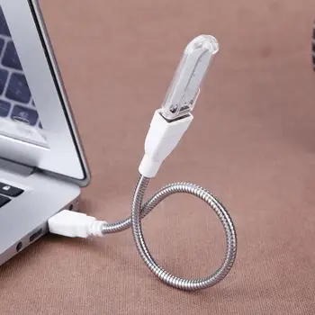 USB Vyrų ir Moterų Pratęsimo LED Šviesos Adapterio Kabelį Metalo Lankstus Vamzdelis USB prailginimo laido viela liniją, skirtą kompiuterį