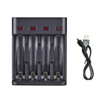 USB Įkraunama Baterija, įkroviklis, 18650 14500 / AA AAA 1.2 V, 3,7 V Ličio jonų Greitai 1/2/3 uosto laiko Tarpsnių 18350 Baterijų įkrovimas