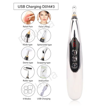 USB Įkrovimo Elektros Akupunktūra Pen Dešimtis Masažas Dienovidinio Energijos Lazerio Terapija Pen Skausmo Mini Stimuliacija Massager