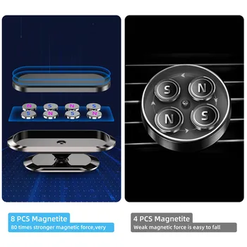 USLION 360 Sukimosi Metalo Magnetas Telefono Laikiklis, Automobilinis iPhone 12 11 Pro 