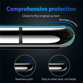 USLION 9D Visiškai Padengti Grūdinto Stiklo iPhone 11 XR XS Max X Xs 8 7 6 6S Plus 11 Pro Max Screen Protector Apsauginės Plėvelės Stiklo