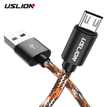 USLION Micro USB Kabelis Nailono spartusis įkrovimas USB Duomenų Kabelis, skirtas 