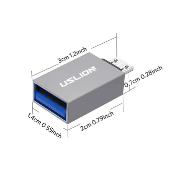 USLION USB Type C) USB 3.0 Tipas-C OTG Adapterio Mciro Kabelis Keitikliai, skirti 