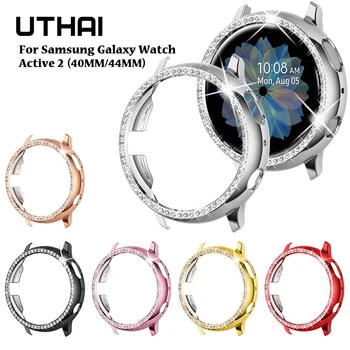 UTHAI P88 Laikrodžių atveju, Samsung galaxy žiūrėti aktyvios 2 40mm 44mm pusė kraštais plytų apsaugos atveju Galaxy Watc active2 atveju