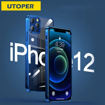 UTOPER Aikštėje TPU Case For iPhone 11 12 Pro Max Mini Apsauga Atveju, 