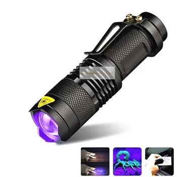 UV Žibintuvėlis ultravioletinės Šviesos su Zoom Funkcija Mini Juodas UV Šviesos Augintinio Šlapimo Dėmes Detektorius Skorpionas Naudoti AA/14500 Baterija