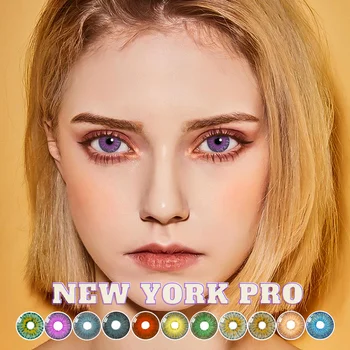 UYAAI 2vnt/Pair New York Pro Series Spalvos kontaktinius lęšius Mados Lęšiai, Spalvoti kontaktiniai lęšiai Spalva objektyvas akių lęšiai, mėlyna Kasmet