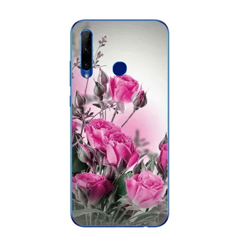Už Garbę 10i Atveju Garbę 10i HRY-LX1T Atveju Silicio tpu Galinį Dangtelį Telefoną Atveju Huawei Honor 10i Honor10i 10 i 6.21 colių gėlių