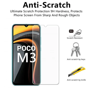 Už Xiaomi POCO M3 Stiklo Ekranas, vaizdo Kameros apsaugos Xiaomi Mi POCO M3 X3 NFC Mi 10T Lite Grūdintas Stiklas Redmi Pastaba 9T Stiklo