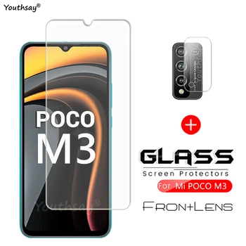 Už Xiaomi POCO M3 Stiklo Ekranas, vaizdo Kameros apsaugos Xiaomi Mi POCO M3 X3 NFC Mi 10T Lite Grūdintas Stiklas Redmi Pastaba 9T Stiklo