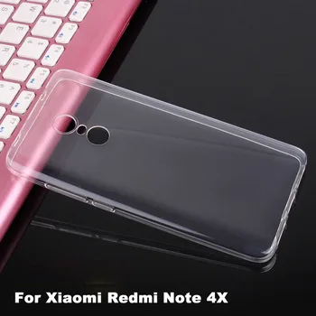Už Xiaomi Redmi Pastaba 4X Atveju Skaidrus Redmi 4 Pastaba Atveju, Minkštas Telefono Dangtelis Xiaomi Redmi Pastaba 4X 4 Atgal Atveju Redmi Note4