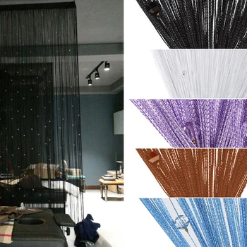 Užuolaidų Flash Linija Blizga Kutas String Durų Užuolaidos Langą Kambario Dozatoriumi Kutas uždanga Namų dekoro Namų Tekstilė