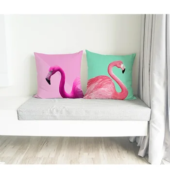 Užvalkalas Flamingo Dekoratyvinės Pagalvėlės, Pagalvėlės Dangtis 45x45 Vasaros Tropinių Augalų Pagalvių užvalkalai Namų Dekoro Sofa Kambarį 10475