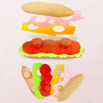 Vaikai Modeliavimas Maisto Hamburger Hotdog Virtuvės Žaislų Rinkinys Apsimesti Žaisti Miniatiūriniai Užkandžiai Mėsainiai Švietimo Žaislai Girl Vaikas