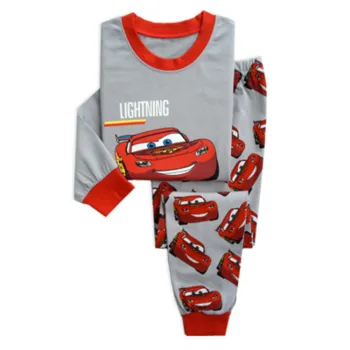 Vaikai Pižama Nustatyti Vaikų Sleepwear Pixar Automobilių Žaibas McQueen Pižamos Pijamas Kūdikis, Berniukas, Mergaitė, Medvilniniai Naktiniai Drabužiai Drabužių Rinkinys