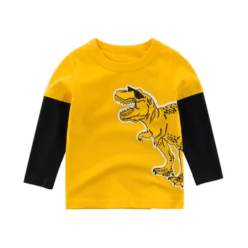 Vaikams Drabužius T marškinėliai Spausdinti Mergaitės Berniukai Medvilnės Vaikų Dinozaurų shirt Baby Bamblys Viršūnes Animacinių filmų Full ilgomis Rankovėmis Drabužius