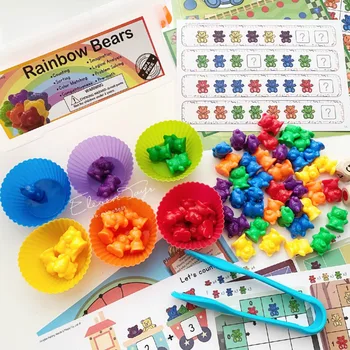 Vaikus Matematikos Rungtynės Žaidimas Skaičiuoti Tenka Montessori Skaičių Pažinimo Vaivorykštė Atitikimo Žaidimas Švietimo Žaislai Vaikams, Vaikiška Dovana