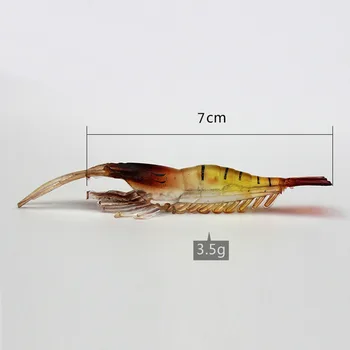 VAIKŠČIOTI ŽUVŲ 5VNT/Daug Krevečių Minkštas Jaukų 7cm 3g Kvapo Modeliavimo Jig Žvejybos Masalas Isca Dirbtinis Plaukti Masalas Anzois Para Karpių Žvejyba