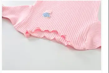 Vaikų Drabužiai Marškinėlius Pavasarį, Rudenį, Ilgas Rankovėmis Apvalios Kaklo T-shirt Baby Merginos Dugno Marškinėliai Pink Casual Viršūnes Vaikas Tee Marškinėliai