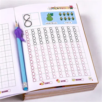 Vaikų skaičių copybook ikimokyklinio kaligrafijos rašymo praktika skaitvardis be to, atimtis srityje tinklelis knygų