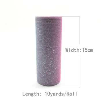 Vaivorykštė Blizgučiai Tiulio Roll 10Yard/Roll Plotis 15cm Kristalų China Organza 