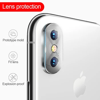 Vaizdo kameros Objektyvo Apsaugos Atveju iPhone XS XR XS MAX 7 8 Plius Objektyvas Screen Protector, Grūdintas Apima, 