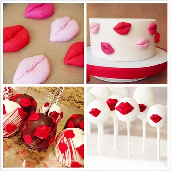Valentino Dieną Seksualus Lūpų Meilės Širdis Silikono Formos Vestuvių Pyragas Apdaila Silikono Formos 