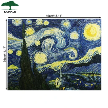 Van Gogh Impresionistinės Tapybos Šedevras Žvaigždėtas Dangus Meno Plakatas Popieriaus, Baras, Kavinė Namų Puošmena Siena Lipdukas Dekoratyvinis Dažymas