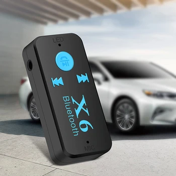 VAORLO X6 Imtuvas, Bluetooth 5.0 Parama TF Kortelę Režimu Su 3.5 AUX Audio Adapteris Belaidis Automobilinis Stereo Muzikos Ausinių