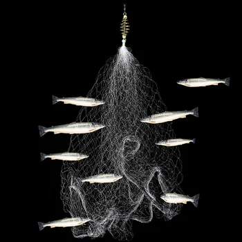 Vario Pavasario Negilių Žvejybos tinklus su Nakties Šviesos Karoliukai Rutulinis Guolis Kietas Žiedas Žvejybos Jungtis Gėlųjų vandenų Žvejybos Įrankį