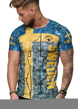 Vasaros 3D spausdinimo vyriški trumparankoviai marškinėliai, vyriški marškinėliai raidžių 3D spausdinimo vyriški T-shirt kvėpuojantis street laisvalaikio drabužiai