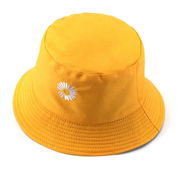 Vasaros Saulučių Kibiro Kepurę Moterų Mados Medvilnės Beach Sun Skrybėlės Grįžtamasis Gėlių Skrybėlę Žvejys Skrybėlę